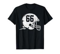Numero 66 Giocatore di Casco da Calcio Fun Number Maglietta