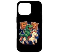 Numero 67 Sei Sette Divertente Dinosauro Unicorno Meme Gen Alpha Custodia per iPhone 16 Pro