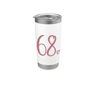 Numero 68, Sessantotto Per Donne 68 Anni 68 ° Compleanno Bicchiere termico in acciaio inox doppia parete