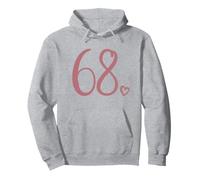 Numero 68, Sessantotto per Donne 68 Anni 68 ° Compleanno Felpa con Cappuccio