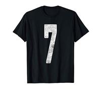 Numero 7 numerato Lucky Seven Sports Birthday Team Distress Maglietta