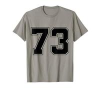 Numero 73 Big Bold Capital Varsity Alphabet Monogram Maglietta