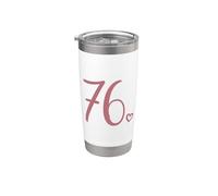 Numero 76, Seventy-Six, Per Donne 76 Anni 76° Compleanno Bicchiere termico in acciaio inox doppia parete