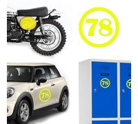 Numero 78, Adesivo In Vinile Versione V1