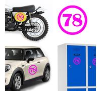 Numero 78, Adesivo In Vinile Versione V1B