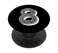 Numero 8 per l'uniforme o gli eventi della squadra sportiva numero otto PopSockets PopGrip Adesivo