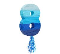 Numero 8 Pull String Pinata per ragazzi 8 compleanno decorazioni per feste