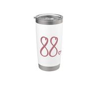 Numero 88, ottantotto per donne 88 anni 88° compleanno Bicchiere termico in acciaio inox doppia parete