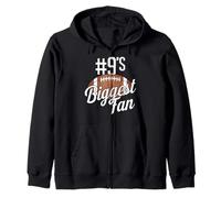 Numero 9 più Grande Fan Calcio Mamma Divertente Donna Touchdown Felpa con Cappuccio