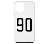 Numero #90 White Black Sports Team VarSity Numero 90 Custodia per iPhone 12 mini