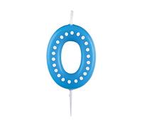 Numero candela/candela di compleanno "DOTS DESIGN" (0 - 9) libero selezionabile 0