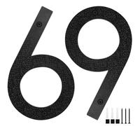 Numero Casa Grande Nero 20cm - Cartello Casa Galleggiante in Plastica ABS - Effetto 3D per Porte Ufficio, Caselle Postali, Garage (6/9)