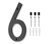 Numero Civico 10 Pollici, Numeri Indirizzo Casa Galleggianti Grandi, Nero, 6