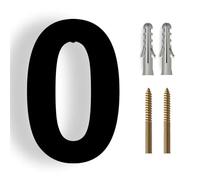 Numero Civico 15/20/25/30cm Stainless Steel House Number Silver Address Sign 0-9 Huisnummer Outdoor Numbers Home Numeros Casa Exterior Big(Black No.0,25cm)
