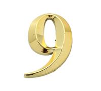 Numero Civico 1pc Height 5cm Golden Home Sticker Address Door Label Gold Modern House Number 0-9 Hotel Apartment Plate(N9)