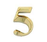 Numero Civico 1pc Height 5cm Golden Home Sticker Address Door Label Gold Modern House Number 0-9 Hotel Apartment Plate(N5)