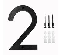 Numero Civico 200mm/8 In Floating House Number ABS Black Relief Numbers Address Sign 0-9 Letters Big Modern Door Plates Home Outdoor Numeros 47(2)