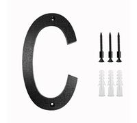 Numero Civico 200mm/8 In Floating House Number ABS Black Relief Numbers Address Sign 0-9 Letters Big Modern Door Plates Home Outdoor Numeros 47(C)