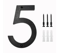 Numero Civico 200mm/8 In Floating House Number ABS Black Relief Numbers Address Sign 0-9 Letters Big Modern Door Plates Home Outdoor Numeros 47(5)