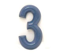 Numero Civico 3 Ceramica In Gres - Colore Venezia Splendente cm11x6 h1,5