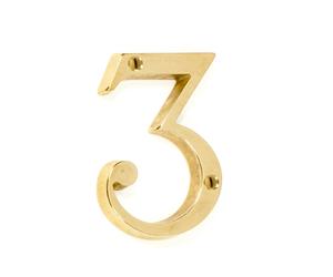 Numero civico 3 in stile inglese