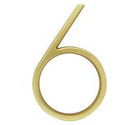 Numero civico 3D, 1 pezzo da 127 mm/5 pollici, numero moderno galleggiante dorato, numeri di indirizzo casa in ottone satinato for targhe digitali for esterni #0-9 (dimensioni: 9)(6)