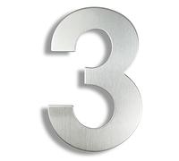 Numero civico 3D da 15 cm, cartello con indirizzo in acciaio inossidabile 0 a 9, numeri for porte 6 pollici, argento, grande for esterni (colore: 6)(3)