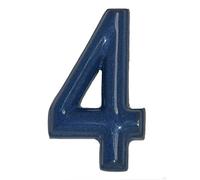 Numero Civico 4 Ceramica In Gres - Colore Venezia Splendente cm11x6 h1,5