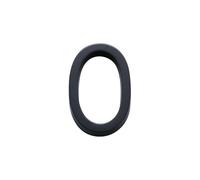 Numero Civico 4 pollici/10 cm 3D Nero for La Casa Cassetta di Posta Indirizzo Dell'hotel Targa Autoadesiva Segno Etichetta della Porta Numerica Numeri Civici(Number 0)