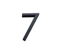 Numero Civico 4inch/10cm ABS Numeral Tag 3D Black 0 To 9 Number Self-Adhesive Plate Sign For Home Mailbox Hotel Address Door Label(Number 7)