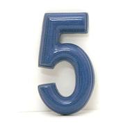Numero Civico 5 Ceramica In Gres - Colore Venezia Splendente cm11x6 h1,5