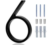 Numero Civico 5inch Floating House Numbers Zinc Alloy Black Modern Number Signs On The Door Apartment Mailbox Address Plate Sign With Nail Kit(6)