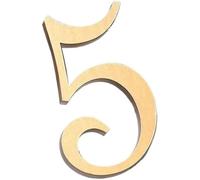 Numero Civico 7 cm 0-9 adesivo acrilico autoadesivo con numero civico targa color oro argento targhetta for porta di casa numeri(Gold,5)