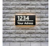 Numero Civico A LED Personalizzato, Insegna Della Casa Illuminata Personalizzata, Numero Di Indirizzo Acrilico Moderno, Regalo Di Inaugurazione Della Casa(7.9x15.7inch)