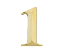 numero civico, Adesivo for numero civico 0-9, 3D, autoadesivo, in oro, for porta, appartamento, hotel, ufficio, indirizzo, targa adesiva stradale(1)