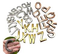 Numero Civico Adhesive Letters Placard House Number Outdoor 50-70mm English Hotel Door Alphabet Home Exterior Numbers(S,70X50 MM_GOLDEN)