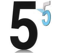 Numero civico autoadesivo da 12,7 cm, moderno in acciaio inox, numeri civici per casa, appartamenti, uffici, facile da installare senza attrezzi 5