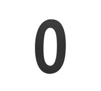 Numero civico autoadesivo in acciaio inox digitale per porta di casa, indirizzi, hotel, numero residenziale, numero cassetta postale (0-nero, 9 cm)