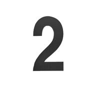 Numero civico autoadesivo in acciaio inox digitale per porta di casa, indirizzi, hotel, numero residenziale, numero cassetta postale (2 nero, 5 cm)