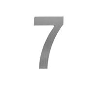 Numero civico autoadesivo in acciaio inox digitale per porta di casa, indirizzi, hotel, numero residenziale, numero cassetta postale (7 argento, 9 cm)