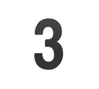 Numero civico autoadesivo in acciaio inox digitale per porta di casa, indirizzi, hotel, numero residenziale, numero cassetta postale (3 nero, 5 cm)