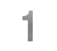 Numero civico autoadesivo in acciaio inox digitale per porta di casa, indirizzi, hotel, numero residenziale, numero cassetta postale (1 argento, 9 cm)