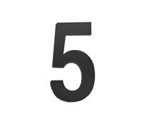 Numero civico autoadesivo in acciaio inox digitale per porta di casa, indirizzi, hotel, numero residenziale, numero cassetta postale (5, nero, 9 cm)