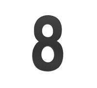 Numero civico autoadesivo in acciaio inox digitale per porta di casa, indirizzi, hotel, numero residenziale, numero cassetta postale (8 nero, 5 cm)