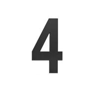 Numero civico autoadesivo in acciaio inox digitale per porta di casa, indirizzi, hotel, numero residenziale, numero cassetta postale (4 nero, 5 cm)