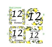 NUMERO CIVICO CERAMICA numeri civici Artigianali mod limone ceramica esterni uno