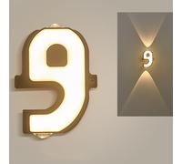 Numero civico creativo Lampada da parete Numeri civici a LED Numeri civici luminosi, Numeri civici moderni illuminati si illuminano di notte, Resistente alla corrosione impermeabile for il patio della
