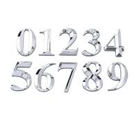 Numero Civico da Porta in Abs Argento 5cm, 10 Pezzi