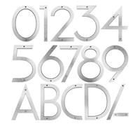 Numero Civico Digitale Da 8 Pollici Con Texture ABS Argentata E Lettere Grandi(8)