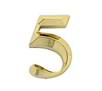 Numero Civico Esterno 1 pz indirizzo oro etichetta porta numero n. 0-9 ABS altezza 5 cm adesivo for la casa dorato piatto dell'appartamento dell'hotel(Color 5)